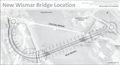  ??  ?? A map of the new Wismar Bridge