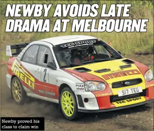  ?? Vale of York Stages Rally ?? Newby proved his class to claim win