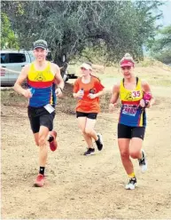  ?? ?? Pieter Lamont and Desiree Verwey approachin­g the finish line