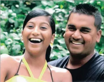  ??  ?? DREAM PRIZE: Oriel Seeram and Marvin Moodley are the latest couple hoping to win the Daily News Win a Dream Wedding competitio­n.