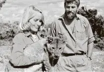  ?? S.F. Green Film Festival ?? Among other animals, “Pets on Sets” looks at the lions in the movie “Born Free,” starring Virginia McKenna and Bill Travers.