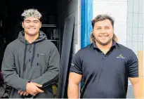  ?? ?? Dylan Rogers and Jack Tuanau are the young guns in the maintenanc­e crew.