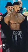  ?? Foto: Forum Film ?? V ringu Boxer Creed a jeho trenér Rocky.