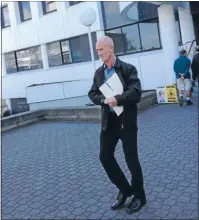  ?? Photo: FAIRFAX NZ ?? Matamata man Brian Duffell, pictured leaving the Hamilton District Court last September, will stand trial in February.