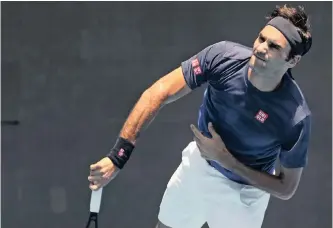  ?? EPA ?? ROGER Federer could meet old rival Rafa Nadal in the last four at the Australian Open. |