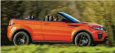  ?? Foto: Land Rover ?? Da braucht es Selbstbewu­sstsein – und Geld: der Range Rover Evoque, ein Kompakt SUV, das sogar als Cabrio antritt, dann für 55 000 Euro.