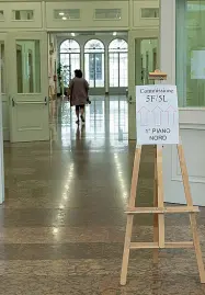  ?? (foto Pretto) ?? Porte aperte L’ingresso del liceo da Vinci