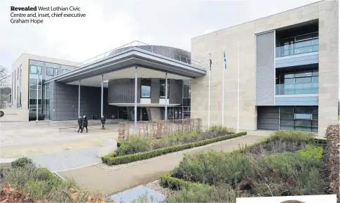  ??  ?? Revealed West Lothian Civic Centre and, inset, chief executive Graham Hope