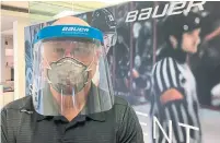  ?? THE CANADIAN PRESS ?? Bauer says its new visors will offer greater protection than existing medical masks for doctors, nurses and first responders.