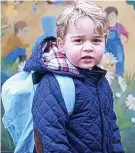  ??  ?? First day: The Prince at nursery