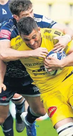  ??  ?? Le capitaine Romain Sazy a été un élément central de la première qualificat­ion de l’histoire du club rochelais pour le dernier carré européen.