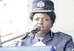  ??  ?? Police spokespers­on, Esther Mwata Katongo