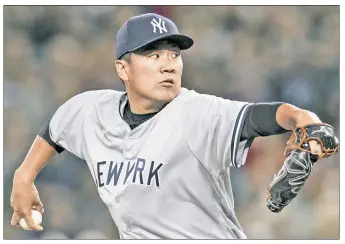  ?? Getty Images ?? PERFECT TIMING: Masahiro Tanaka threw eight shutout innings, striking out 10 and walking none in the Yankees’ win over the Mariners on Friday. It was exactly the type of start the Bombers’ struggling staff needed.