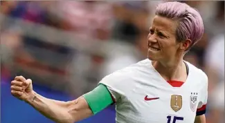  ?? (Ph. AFP) ?? Les Stars and Stripes de Rapinoe n’ont perdu qu’une seule fois sur leurs  dernières sorties