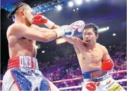  ?? AP ?? Manny Pacquiao llegó a 25 peleas de campeonato.