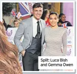  ?? ?? Split: Luca Bish and Gemma Owen