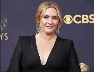  ?? CHRIS PIZZELLO — THE ASSOCIATED PRESS ?? Kate Winslet arrives at the 73rd Primetime Emmy Awards on Sunday, Sept. 19, 2021, at L.A. Live in Los Angeles.