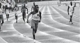  ?? FILE PHOTOS ?? Cornwall College’s Jovel Madourie competes at the 2018 staging of the Milo Western Relays.