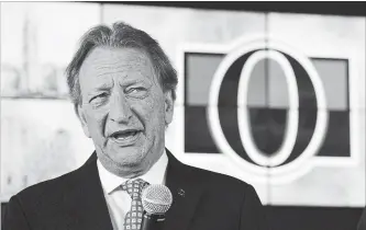  ?? CANADIAN PRESS FILE PHOTO ?? Senators owner Eugene Melnyk conducted a town hall meeting after Ottawa finished next to last.