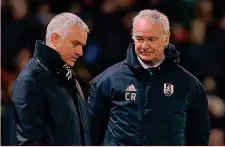  ??  ?? Lo scorso 8 dicembre Ranieri ha affrontato lo United di Mou: 1-4