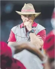  ?? The Montgomery Advertiser ?? Coach Nick Saban is focused on winning another national title for Alabama.