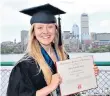  ??  ?? High tech: Allie Hexley graduated from MIT and is now at Harvard