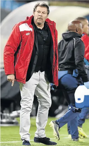  ?? /GALLO IMAGES/ /LEFTY SHIVAMBU ?? Free State Stars coach Luc Eymael.