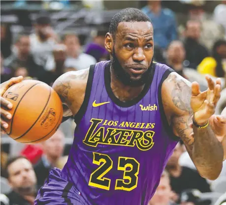  ?? THE ASSOCIATED PRESS/FILES ?? The Los Angeles Lakers are still in desperate need of an elite-level teammate for LeBron James, who appeared in who in eight straight NBA Finals before coming to L.A. from Cleveland.