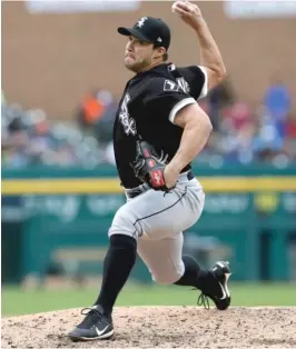  ?? | CARLOS OSORIO/ AP ?? White Sox right- hander Tommy Kahnle has pitched 19 innings and leads American League relief pitchers with 19 strikeouts.