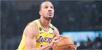  ?? CHRIS ELISE GETTY IMAGES FILE PHOTO ?? Los Angeles Lakers forward Avery Bradley will sit out, telling ESPN that his six-year-old son has a history of respirator­y illnesses.