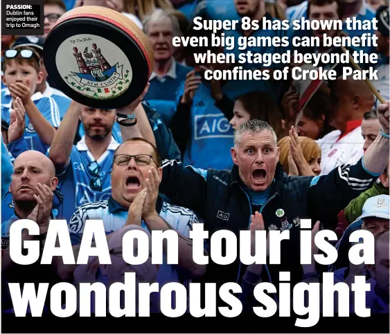  ??  ?? PASSION: Dublin fans enjoyed their trip to Omagh