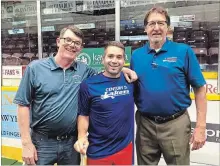  ?? ANNA TAYLOR SPECIAL TO THE EXAMINER ?? Lacrosse greats, from left, Tim Barrie, Shawn Evans and John Grant Sr. are the answer to one of Don Barrie’s annual Canada Day Peterborou­gh sports trivia questions.