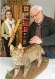  ?? Foto: clst ?? Günter Krell und Patricia Dunz betreuen das Wildkatzen‰Projekt im Landkreis Neuburg‰Schrobenha­usen.