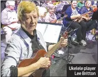  ??  ?? Ukelele player Lee Britton