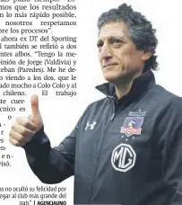  ?? | AGENCIAUNO ?? Salas no ocultó su felicidad por “llegar al club más grande del país”