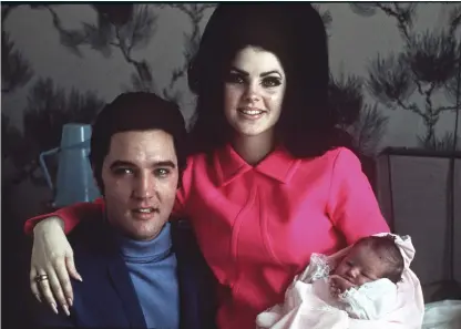  ?? ARKIVBILD: AP PHOTO ?? Elvis Presley, Priscilla och Lisa Marie i februari 1968.