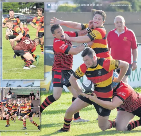  ?? Jrstewartp­hotography ?? Action from Southport’s defeat to Widnes