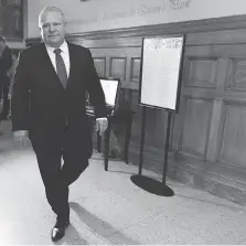  ?? JACK BOLAND ?? Ontario PC leader Doug Ford was found to have improperly wielded his influence as a Toronto city councillor to benefit two companies that were customers of the Ford family business.