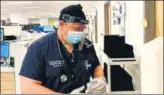  ?? CREDIT: MUHC ?? Dr Sanjeet Singh Saluja who had to shave off his beard so he could wear the necessary protective mask to treat Covid-19 patients at a hospital in Montreal.
