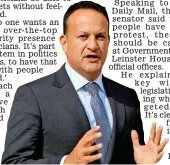  ?? ?? Targeted protest: Leo Varadkar