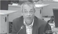  ?? CHARBONNEA­U COMMISSION VIA THE GAZETTE ?? Bruno Lortie, former cabinet chief for Nathalie Normandeau, was called to appear at the commission. He testified last Tuesday.