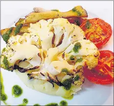  ??  ?? COSTLY CAULI: Diners are asked to pay £28 for veg