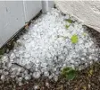  ?? Foto: Ralf Lienert ?? In Kempten ging ein ordentlich­er Hagel schauer nieder.