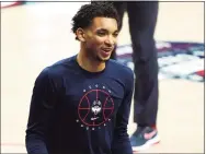  ?? David Butler II / Associated Press ?? UConn’s James Bouknight will be a game-time decision for Monday night’s game against DePaul.