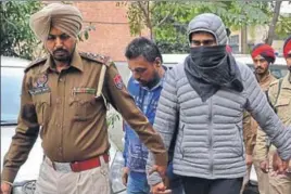  ?? PARDEEP PANDIT/HT ?? Gangster killer Tirath Singh Jalandhar police custody on Saturday.