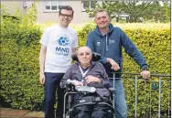  ??  ?? Chairman of MND Scotland Lawrence Cowan, Jim Grant and Doddie Weir.