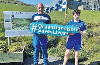  ??  ?? Eugene and Diarmuid Henry at the Coolaney-Mullinabre­ena GAA Club Everest Climb. SEE PAGES 36 & 37