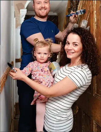  ??  ?? RENOVATING: Victoria and Byron Dale with daughter Ayda, aged two, have remortgage­d