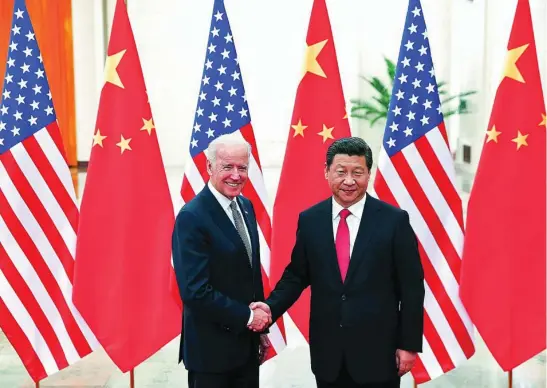  ?? EFE ?? Biden junto con Xi cuando era vicepresid­ente. Aprovechó para felicitar el nuevo año lunar