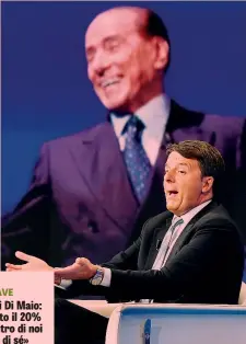  ?? ANSA ?? Il segretario del Pd, Matteo Renzi, ospite in tv